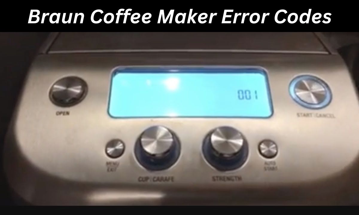 Braun Coffee Maker error codes Coffee Tipper